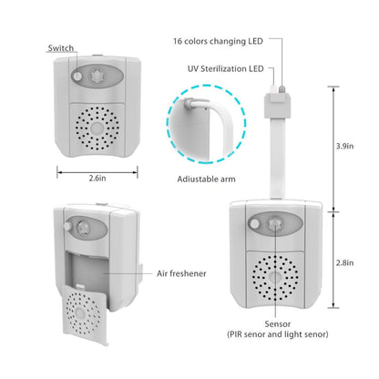 CLEAN BOWL UV Sanitizing Light For Germ Free Toilets With LED Motion