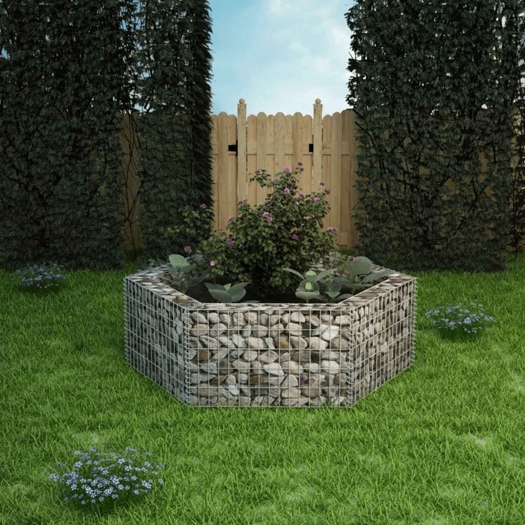 Hexagonal Gabion Raised Bed 39.4"x35.4"x19.7"