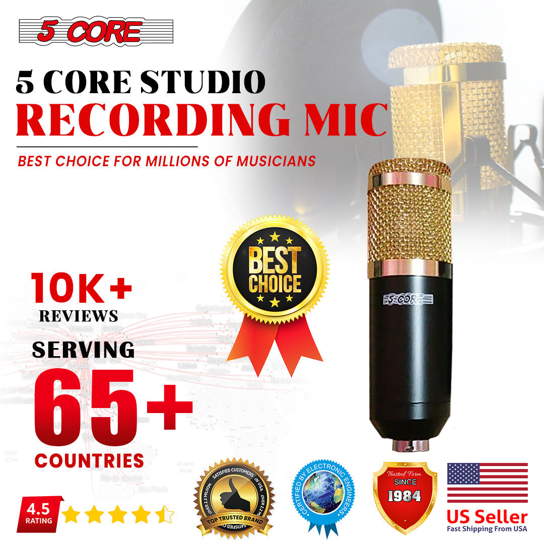 5Core Podcast Recording Microphone Bundle