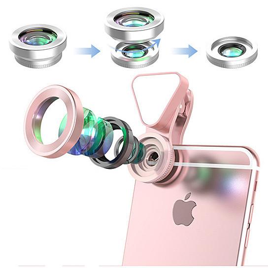 3 In 1 Cell Phone Photo Lens And Fill Lighting Clip