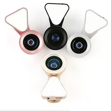 3 In 1 Cell Phone Photo Lens And Fill Lighting Clip